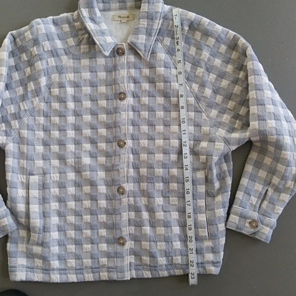 Madewell Gray Plaid Jacket - Picture 6 of 11
